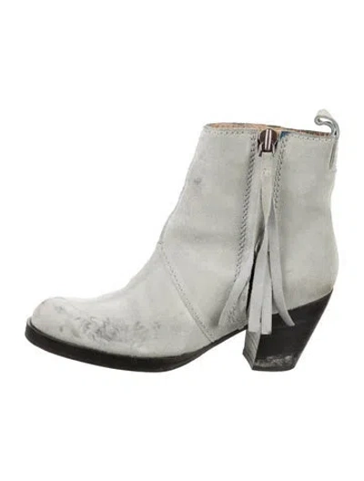 Pre-owned Acne Studios Suede Boots In Gray