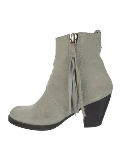 Pre-owned Acne Studios Suede Boots In Green