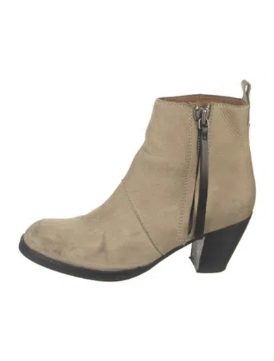 Pre-owned Acne Studios Suede Boots In Neutrals