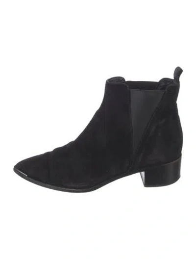 Pre-owned Acne Studios Suede Chelsea Boots In Black