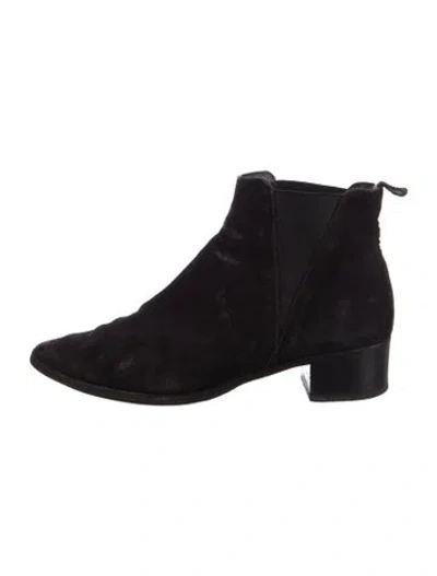 Pre-owned Acne Studios Suede Chelsea Boots In Black