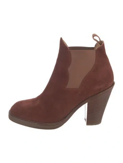 Pre-owned Acne Studios Suede Chelsea Boots In Brown
