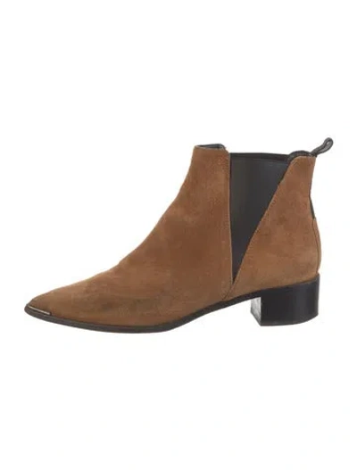 Pre-owned Acne Studios Suede Chelsea Boots In Brown