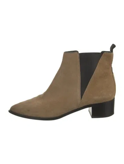 Pre-owned Acne Studios Suede Chelsea Boots In Neutral