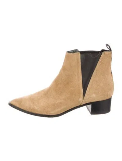 Pre-owned Acne Studios Suede Chelsea Boots In Neutral
