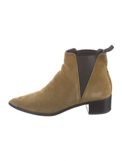 Pre-owned Acne Studios Suede Chelsea Boots In Neutral