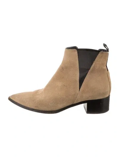 Pre-owned Acne Studios Suede Chelsea Boots In Neutral
