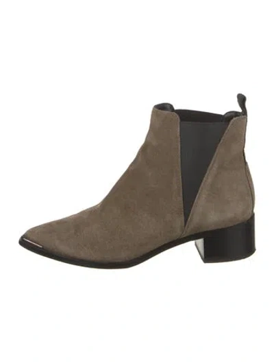 Pre-owned Acne Studios Suede Chelsea Boots In Neutral