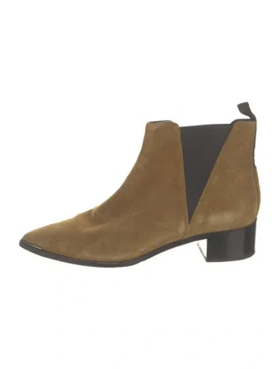 Pre-owned Acne Studios Suede Chelsea Boots In Neutrals