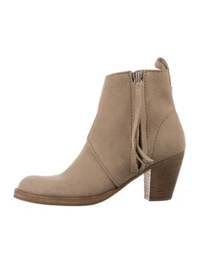 Pre-owned Acne Studios Suede Chelsea Boots In Neutrals