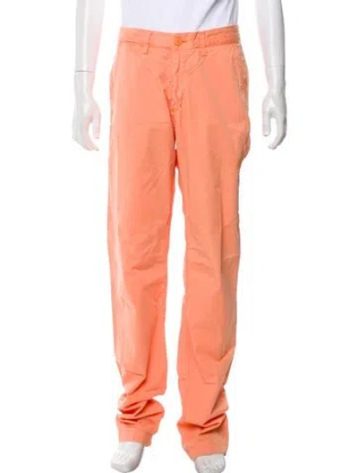 Pre-owned Acne Studios Suede Chinos In Orange