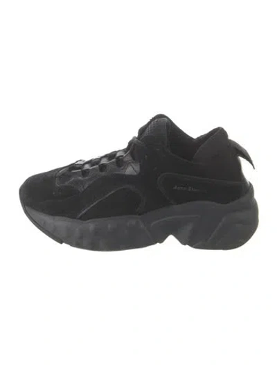 Pre-owned Acne Studios Suede Chunky Sneakers In Black