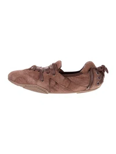 Pre-owned Acne Studios Suede Flats In Brown