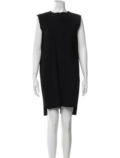 Pre-owned Acne Studios Suede Knee-length Dress In Black