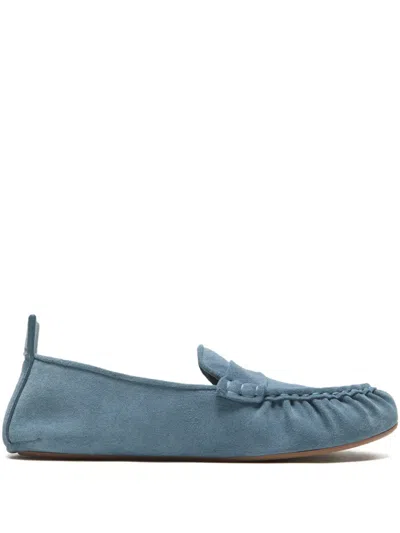 Acne Studios Suede Loafers In Blue