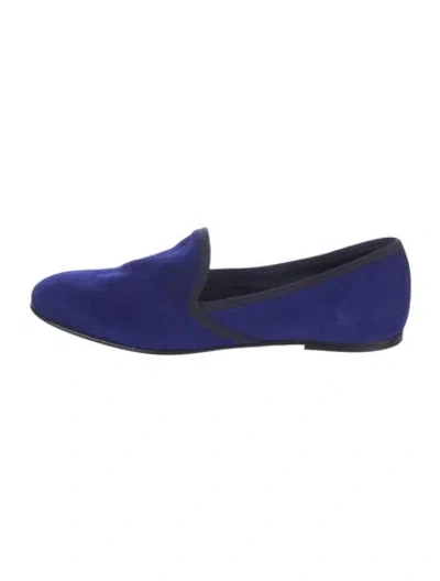 Pre-owned Acne Studios Suede Loafers In Blue