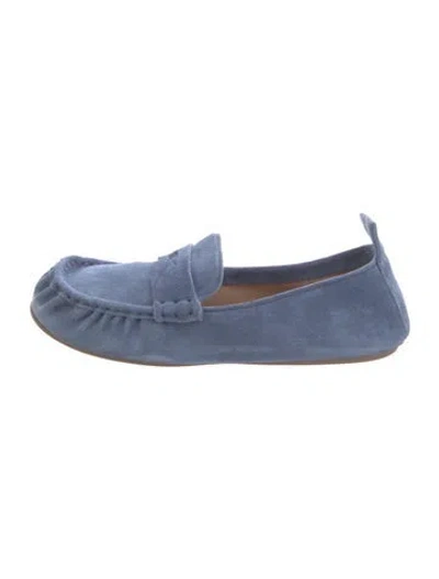 Pre-owned Acne Studios Suede Loafers In Blue