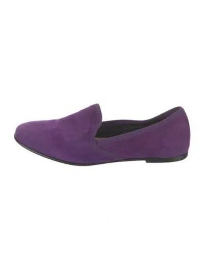 Pre-owned Acne Studios Suede Loafers In Purple