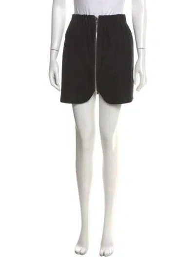 Pre-owned Acne Studios Suede Mini Skirt In Black