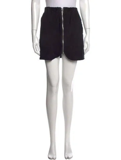 Pre-owned Acne Studios Suede Mini Skirt In Black