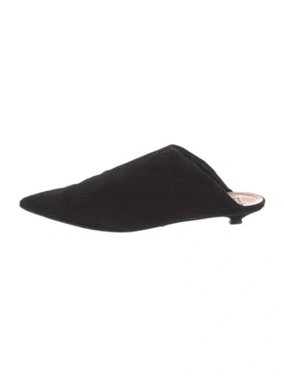 Pre-owned Acne Studios Suede Mules In Black