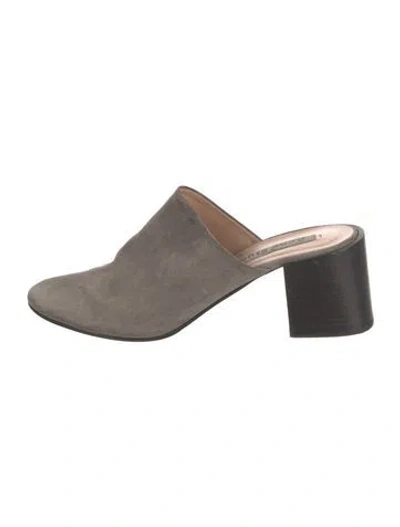 Pre-owned Acne Studios Suede Mules In Grey