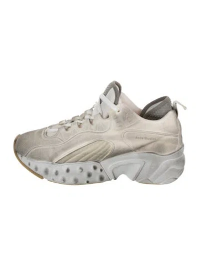 Pre-owned Acne Studios Suede Printed Sneakers In Neutral