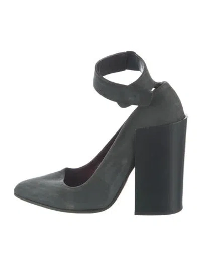 Pre-owned Acne Studios Suede Pumps In Green