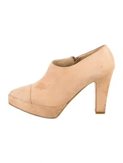 Pre-owned Acne Studios Suede Pumps In Neutral