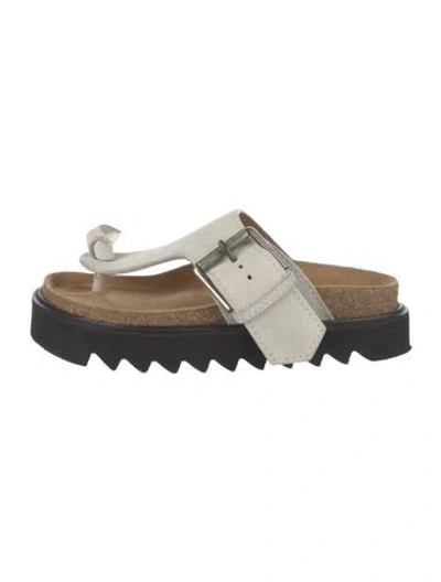 Pre-owned Acne Studios Suede Sandals In Neutrals