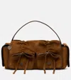 Acne Studios Multipocket Suede Shoulder Bag In Brown