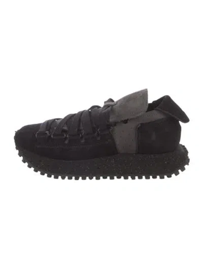 Pre-owned Acne Studios Suede Sneakers In Black