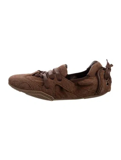 Pre-owned Acne Studios Suede Sneakers In Brown