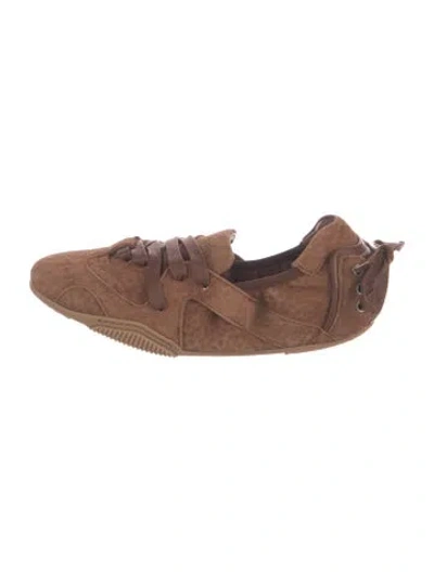 Pre-owned Acne Studios Suede Sneakers In Brown