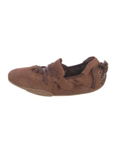 Pre-owned Acne Studios Suede Sneakers In Brown