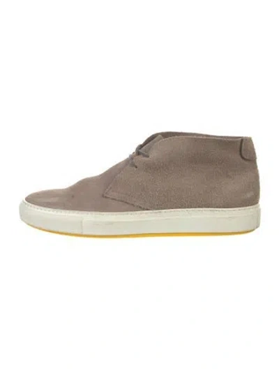 Pre-owned Acne Studios Suede Sneakers In Neutral