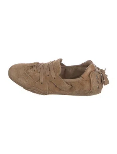 Pre-owned Acne Studios Suede Sneakers In Neutrals