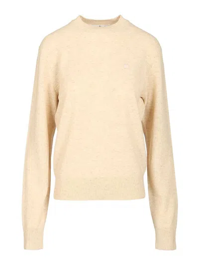 Acne Studios Crew Neck Sweater In Neutral