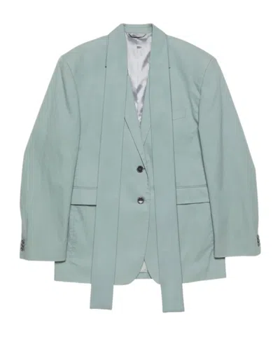 Acne Studios Suit Jacket With Scarf In Multi