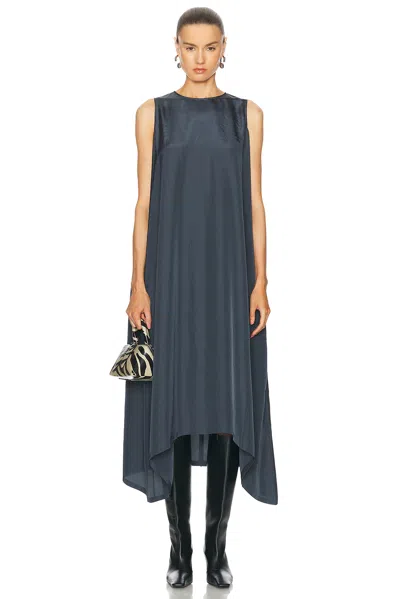 Acne Studios Summer Stripe Dress In Grey