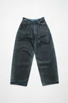 Acne Studios Super Baggy Jeans In Black,mid Blue