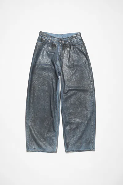 Acne Studios Super Baggy Fit Jeans - 2023m In Silver,blue