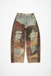 Acne Studios Patterned Wide-leg Jeans In Blue,brown