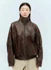 Acne Studios Women Supple Leather Jacket In Brown