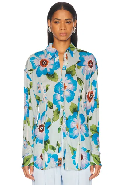 Acne Studios Suri Top In Multi Blue