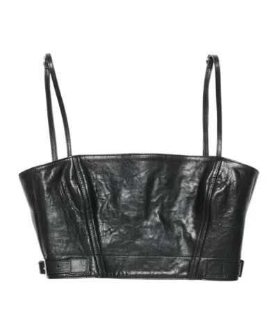 ACNE STUDIOS LEATHER CROP TOP