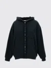 Acne Studios Black Zipped Hoodie In Black