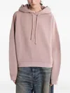 Acne Studios Fester H Cotton-jersey Hoodie In Pink