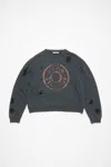 Acne Studios Sweater Printed Logo In Black