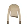 Acne Studios Silky Wool Cardigan Sweater Sand Beige In Green